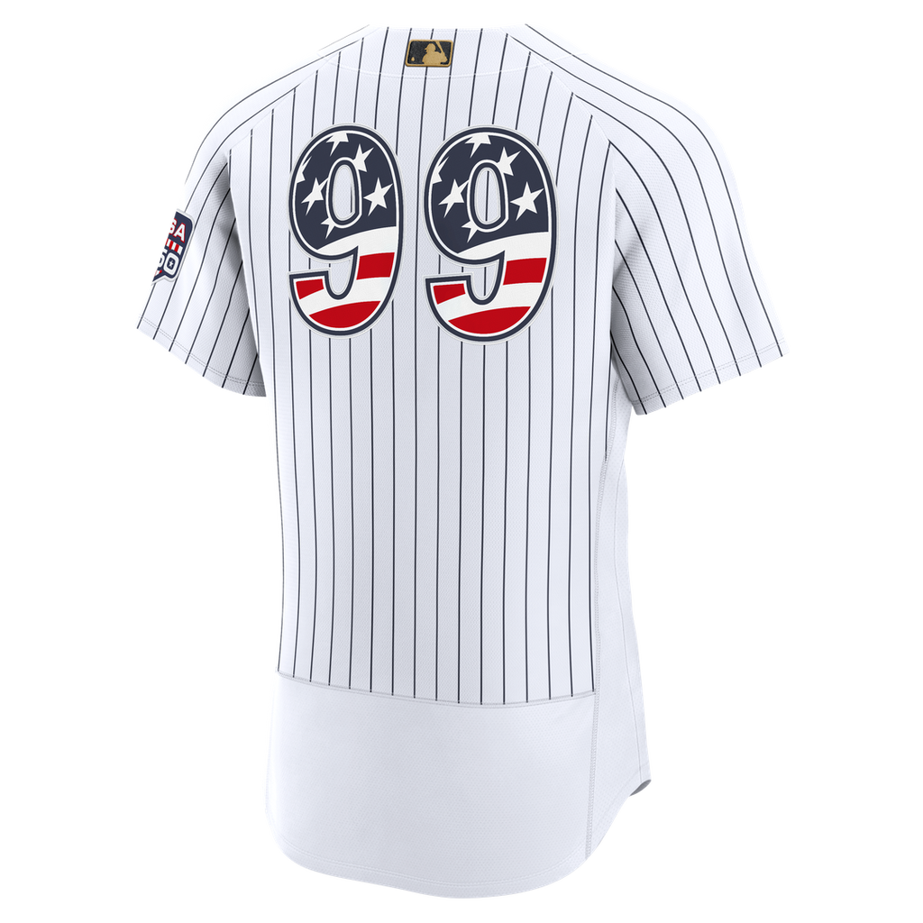 New York Yankees Aaron Judge USA 250 Fourth of July Home Authentic Jersey - White