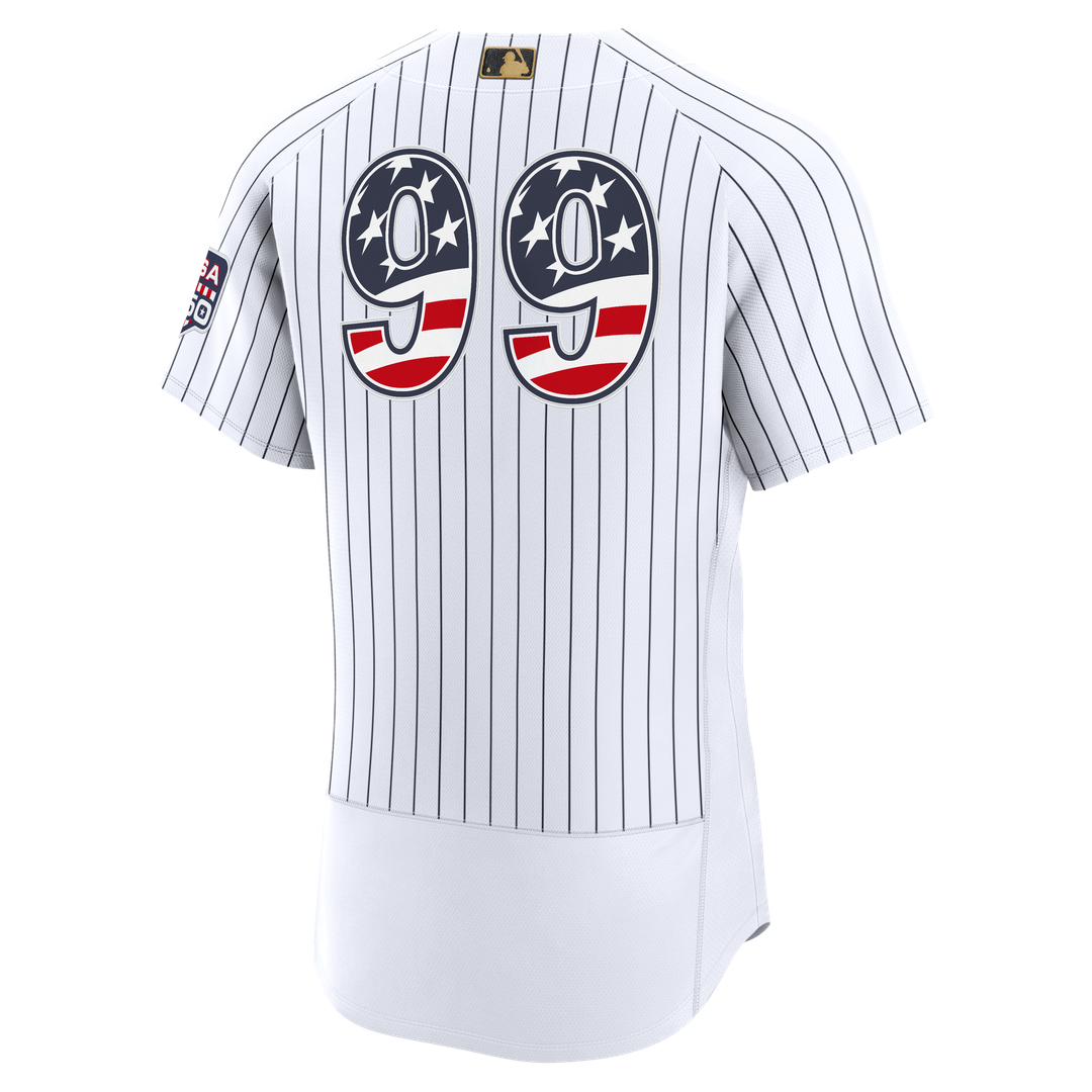 New York Yankees Aaron Judge USA 250 Fourth of July Home Authentic Jersey - White