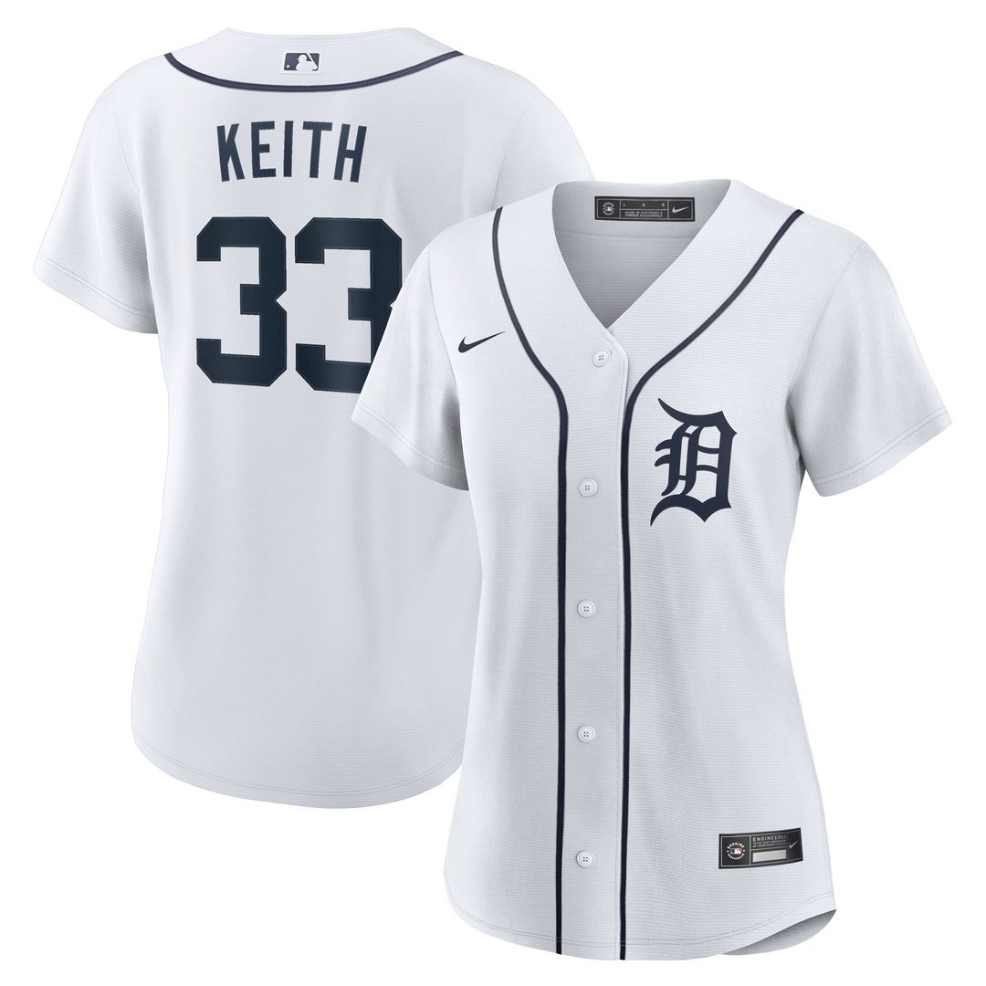 Detroit Tigers Colt Keith Women's Home Replica Jersey - White