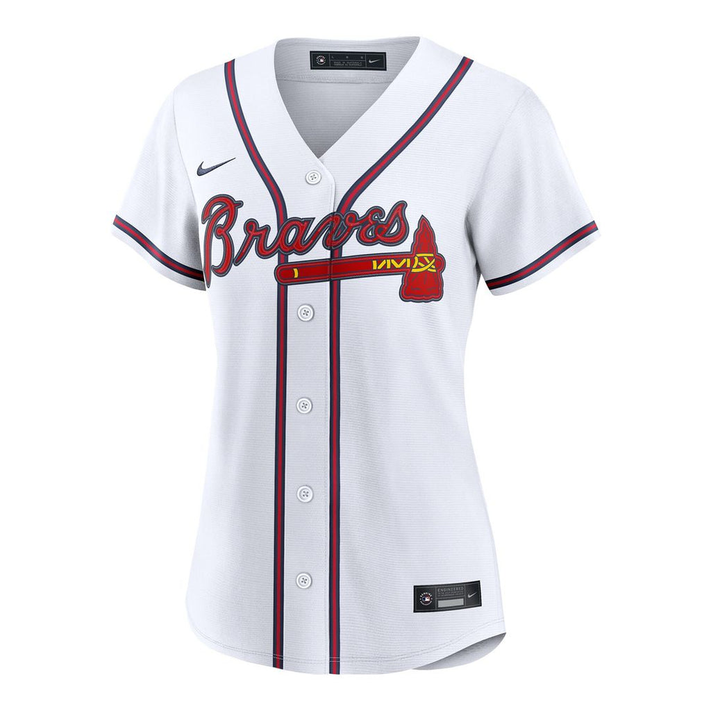 Atlanta Braves Spencer Schwellenbach Women's Home Replica Jersey - White