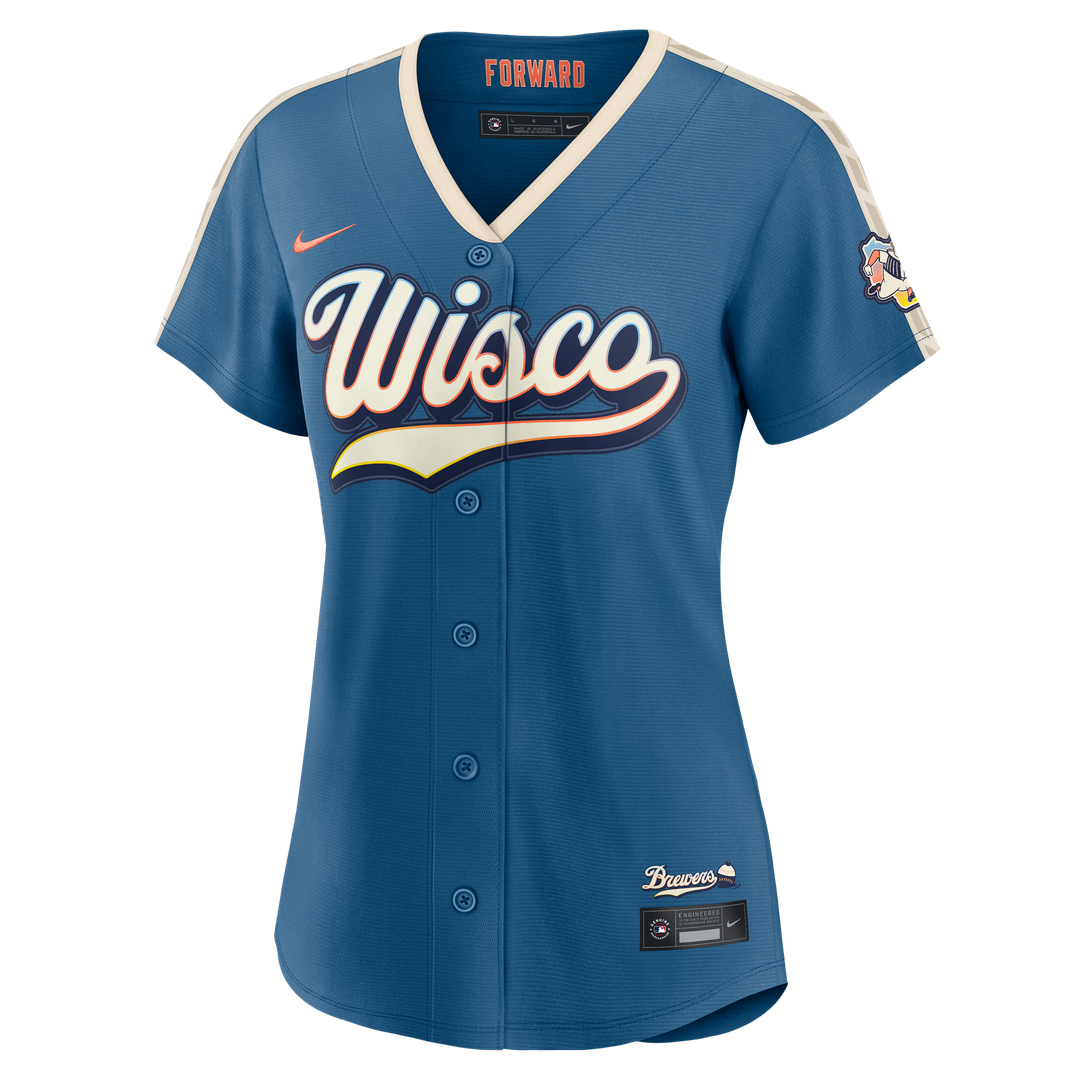 Milwaukee Brewers Women's 2026 City Connect Stadium Jersey - Mineral Blue
