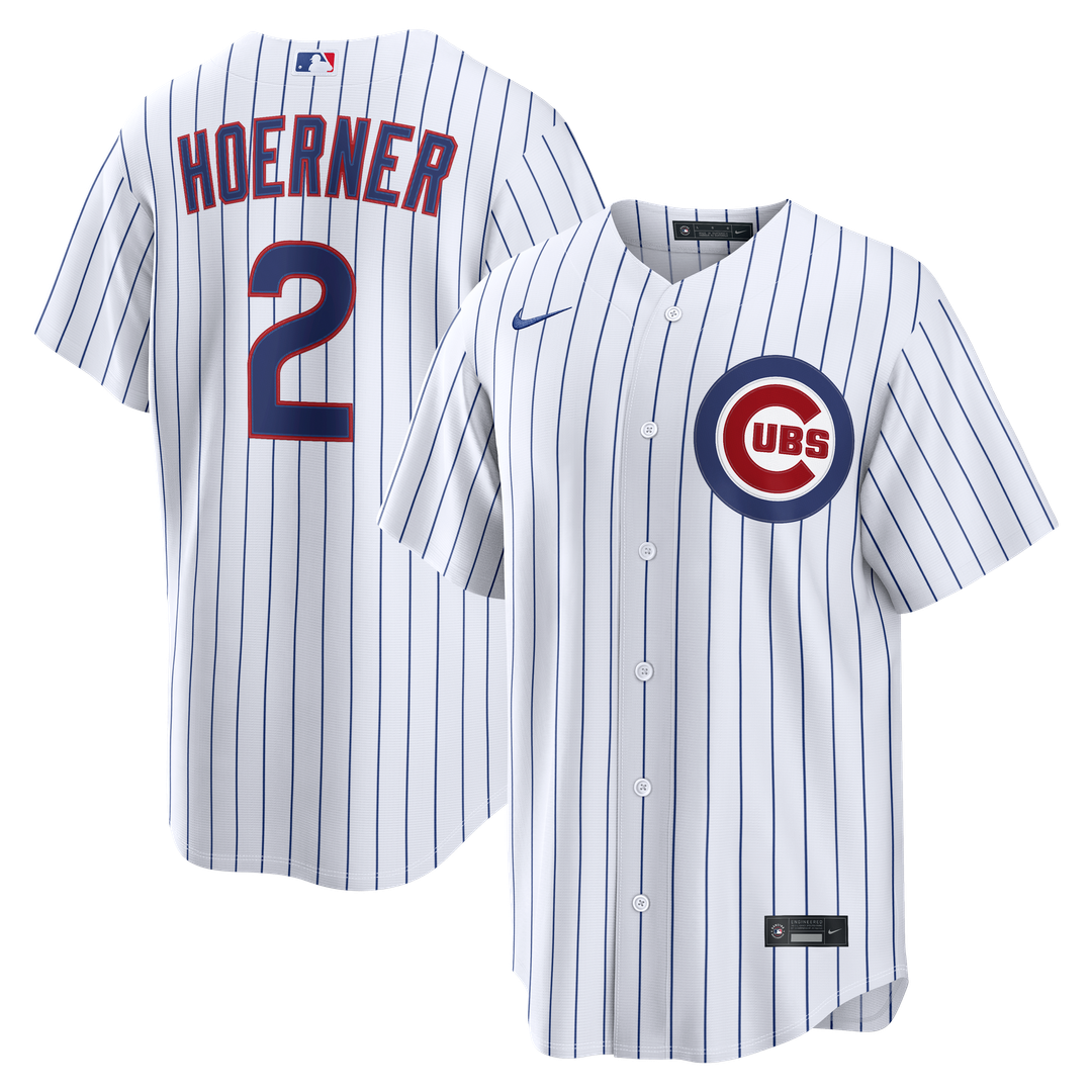 Chicago Cubs Nico Hoerner Home Replica Jersey - White