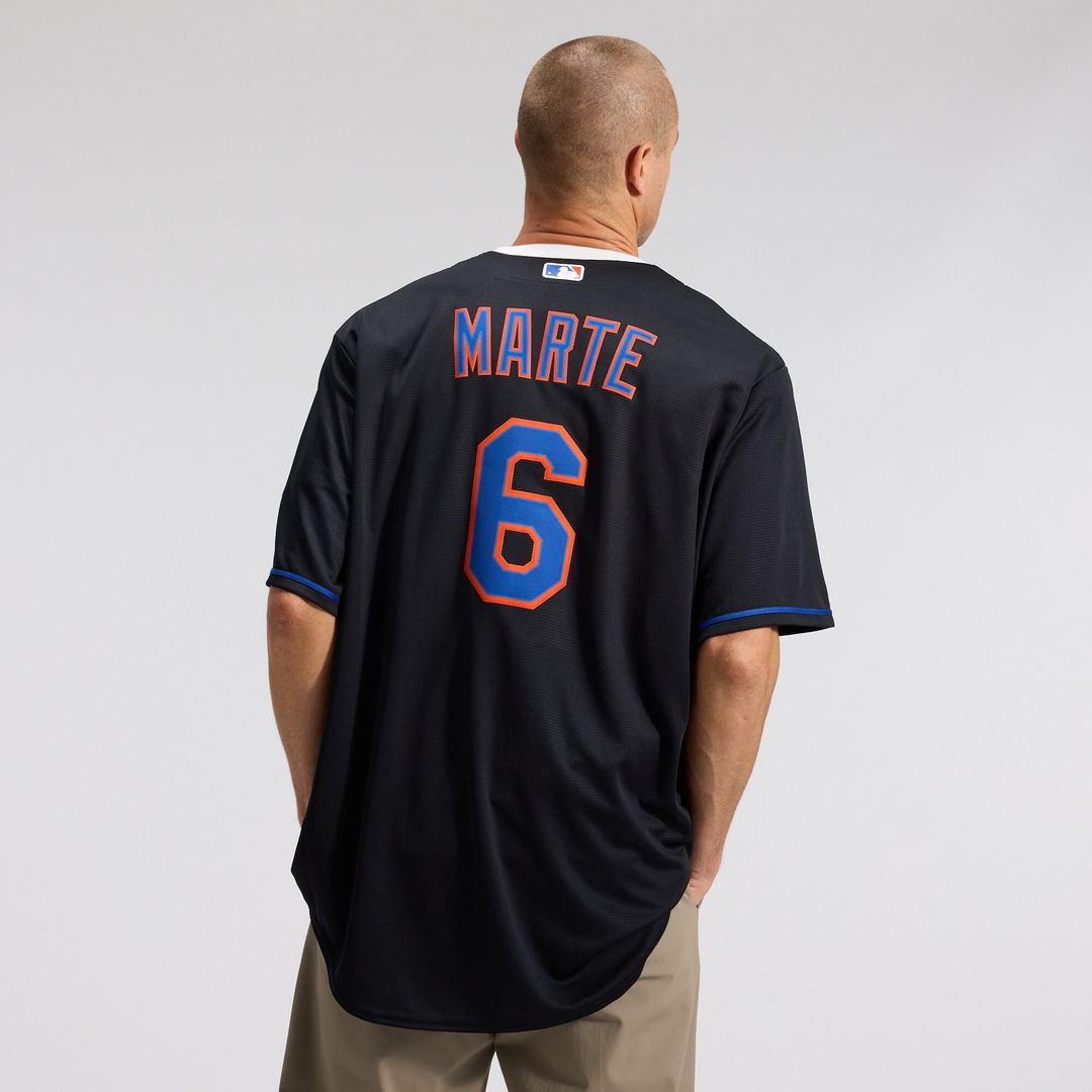 New York Mets Starling Marte Alternate Replica Jersey - Black
