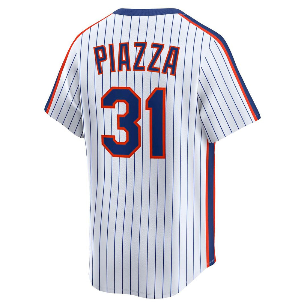 New York Mets Mike Piazza Throwback Cooperstown Limited Jersey - White