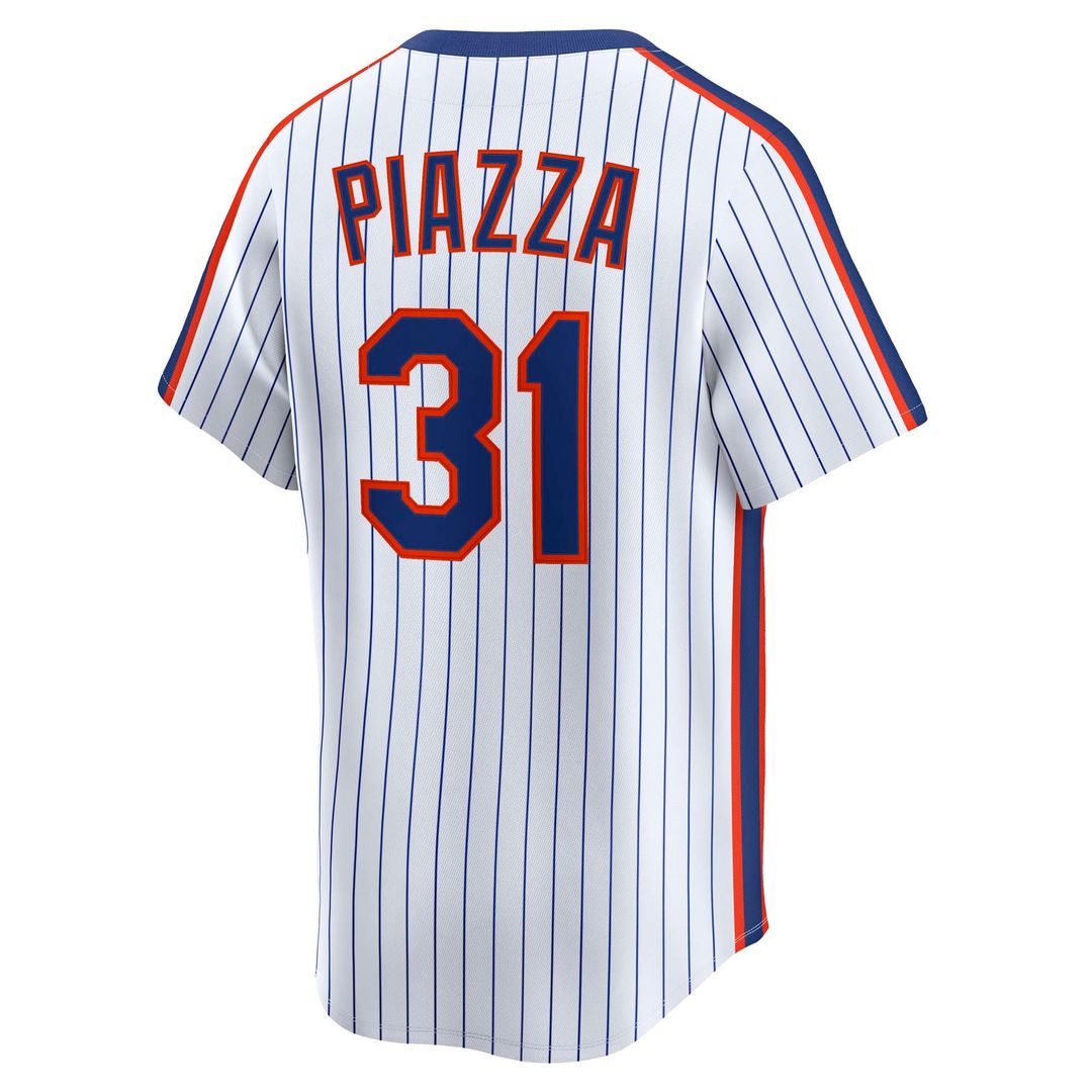 New York Mets Mike Piazza Throwback Cooperstown Limited Jersey - White