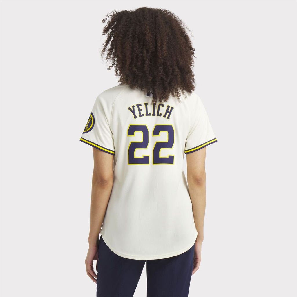 Milwaukee Brewers Christian Yelich Women's Home Limited Jersey - Cream