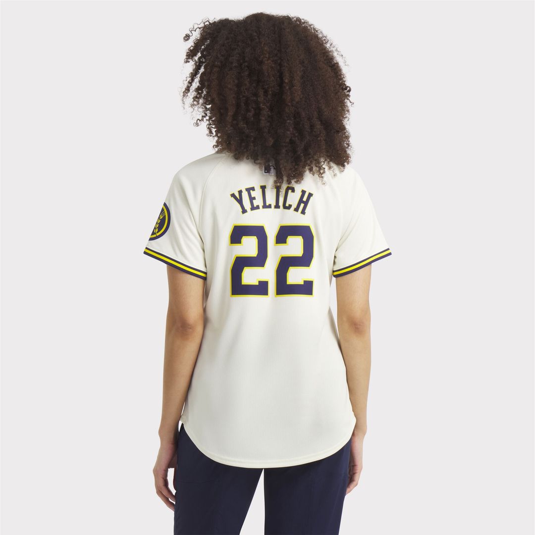Milwaukee Brewers Christian Yelich Women's Home Limited Jersey - Cream