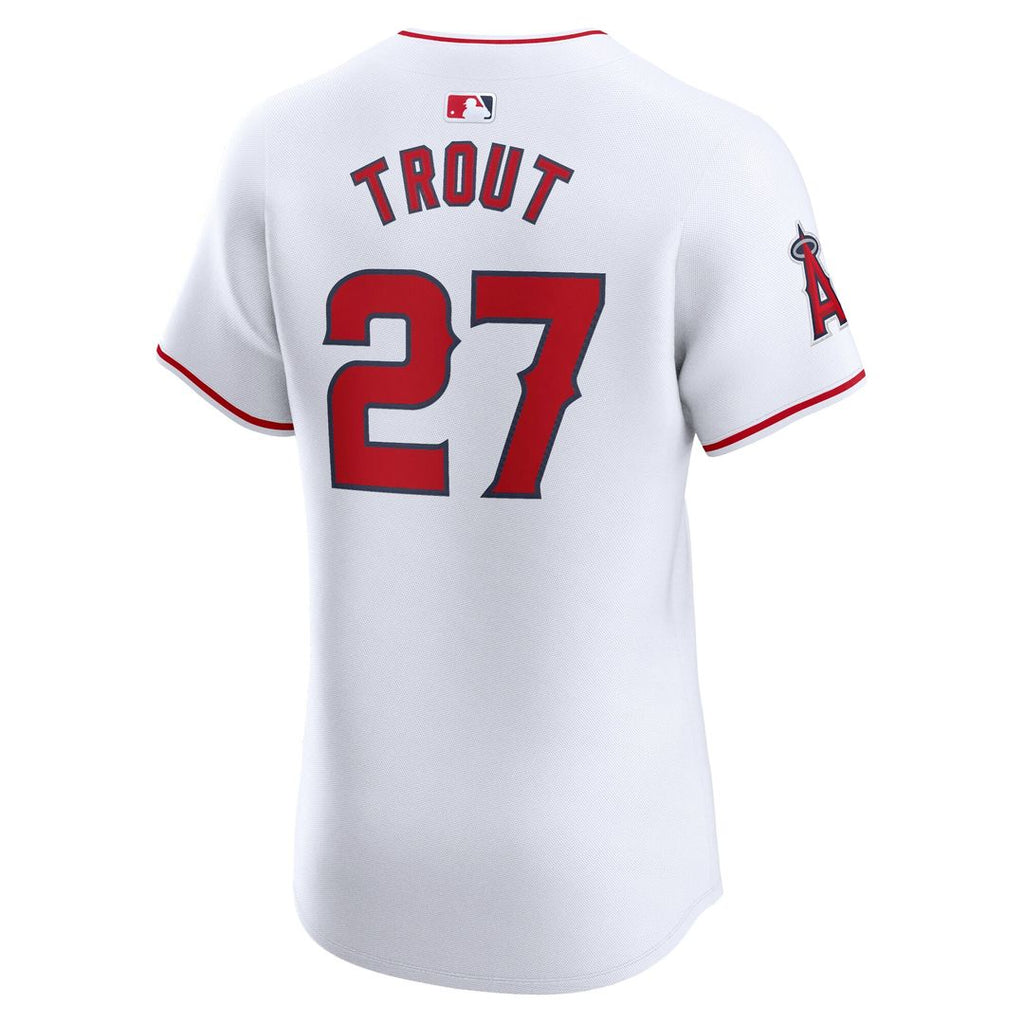 Los Angeles Angels Mike Trout Home Elite Jersey - White
