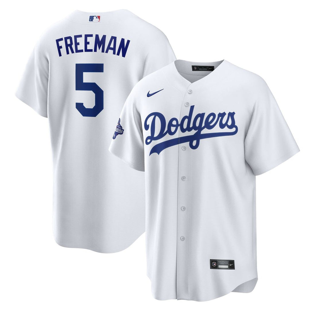 Los Angeles Dodgers Freddie Freeman Home 2025 World Series Champions Replica Jersey - White