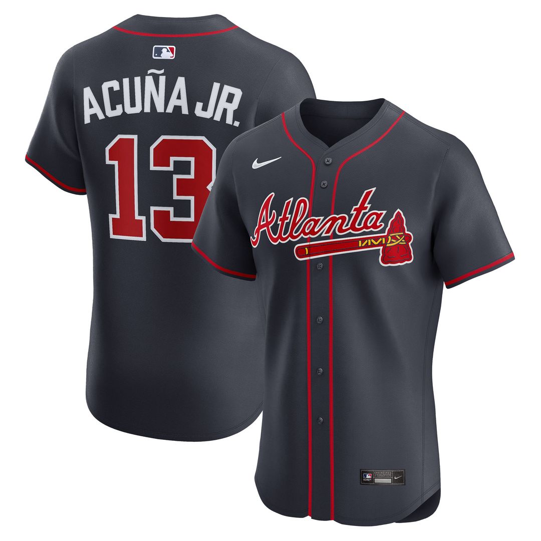 Atlanta Braves Ronald Acuña Jr. Alternate Elite Jersey - Navy