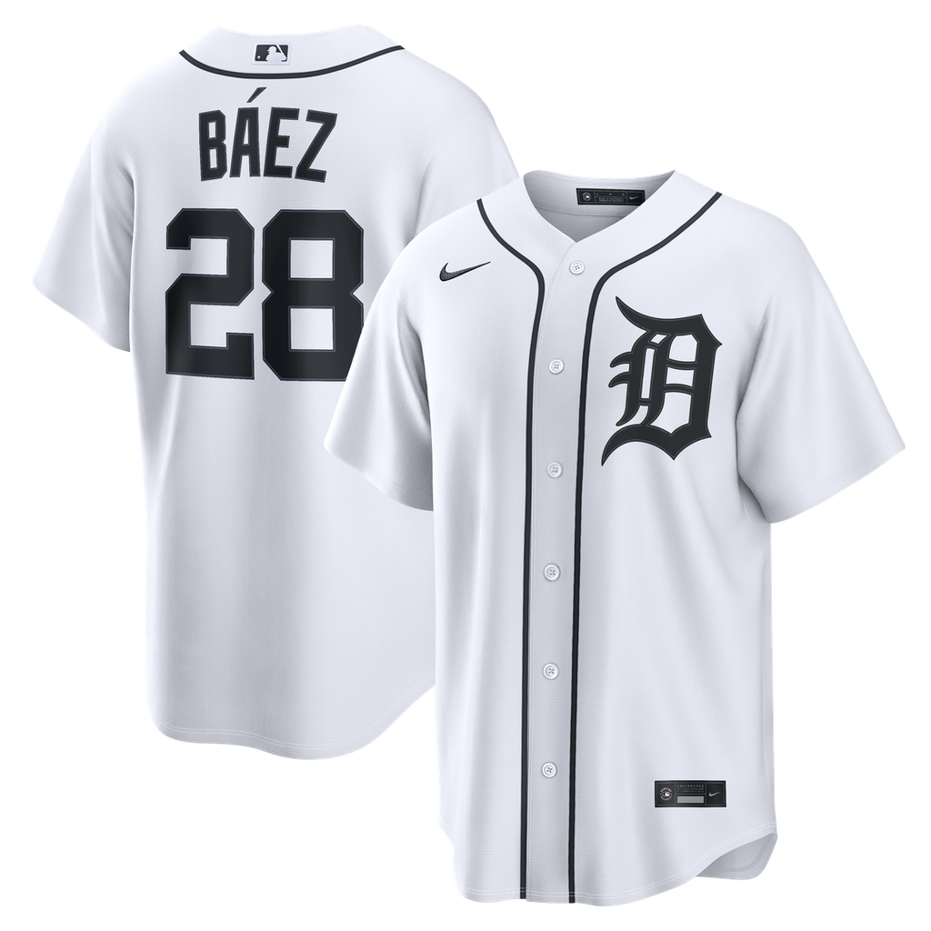 Detroit Tigers Javier Báez Home Replica Jersey - White