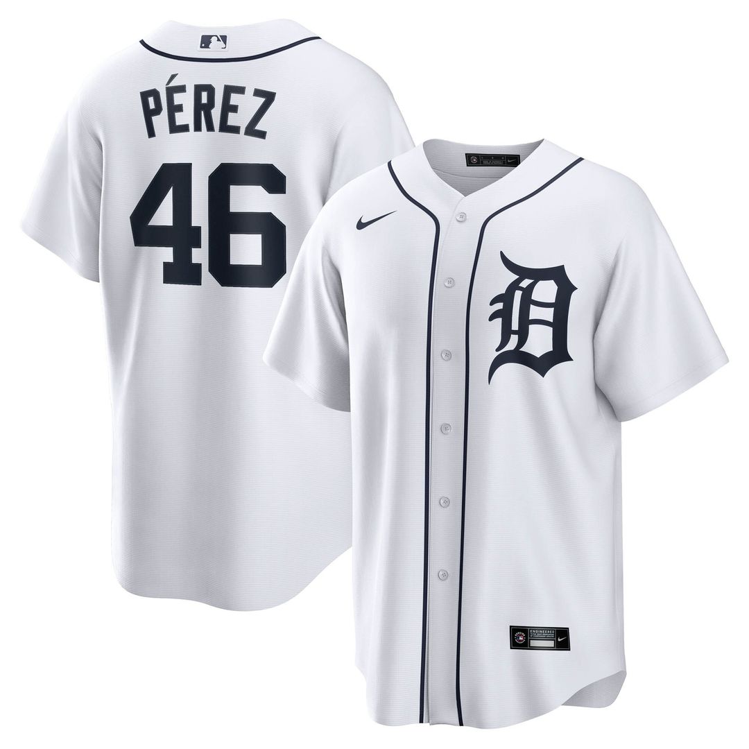 Detroit Tigers Wenceel Pérez Home Replica Jersey - White