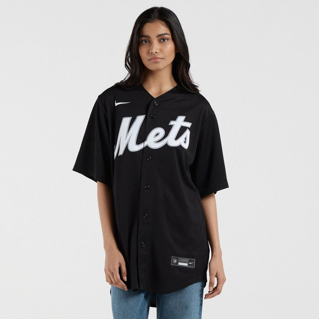 New York Mets Francisco Lindor Replica Jersey - Black