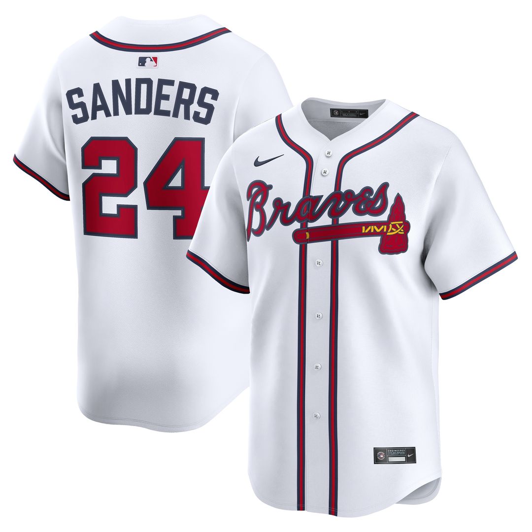 Atlanta Braves Deion Sanders Limited Jersey - White