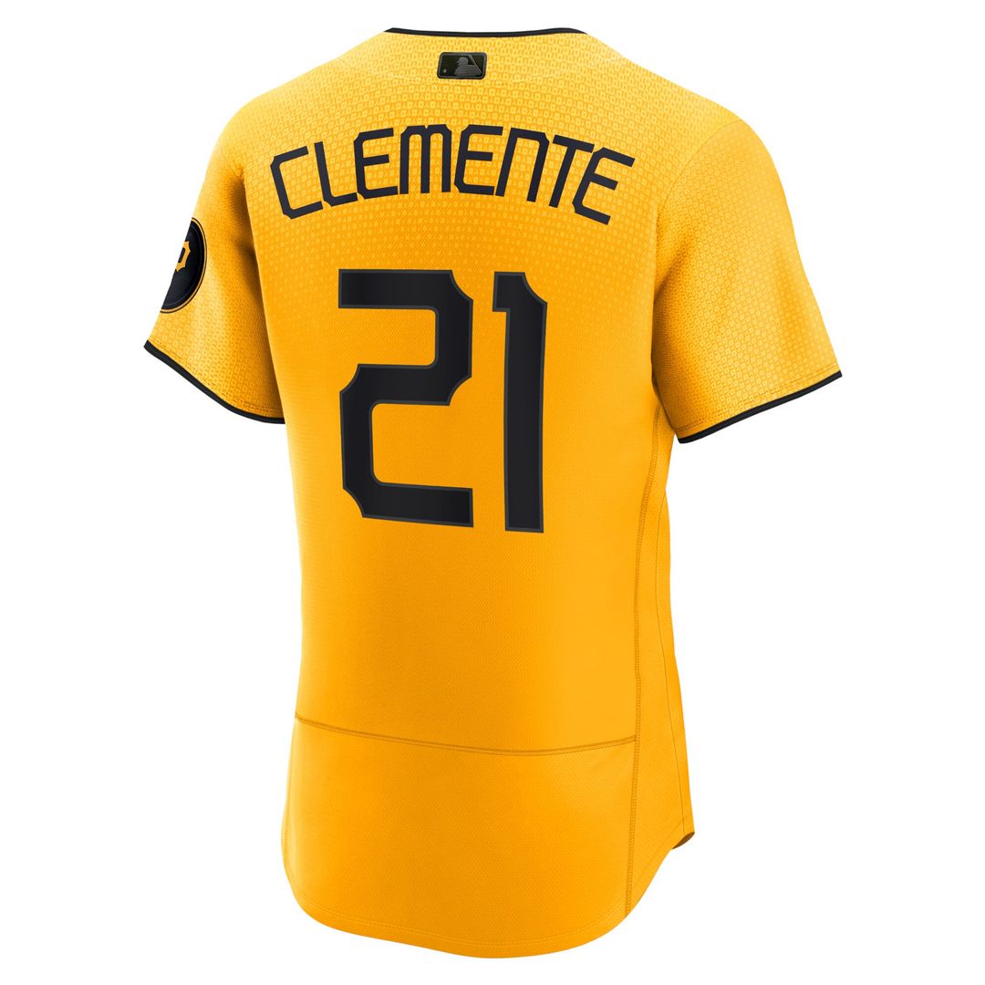 Pittsburgh Pirates Roberto Clemente City Connect Authentic Player Jersey - Gold