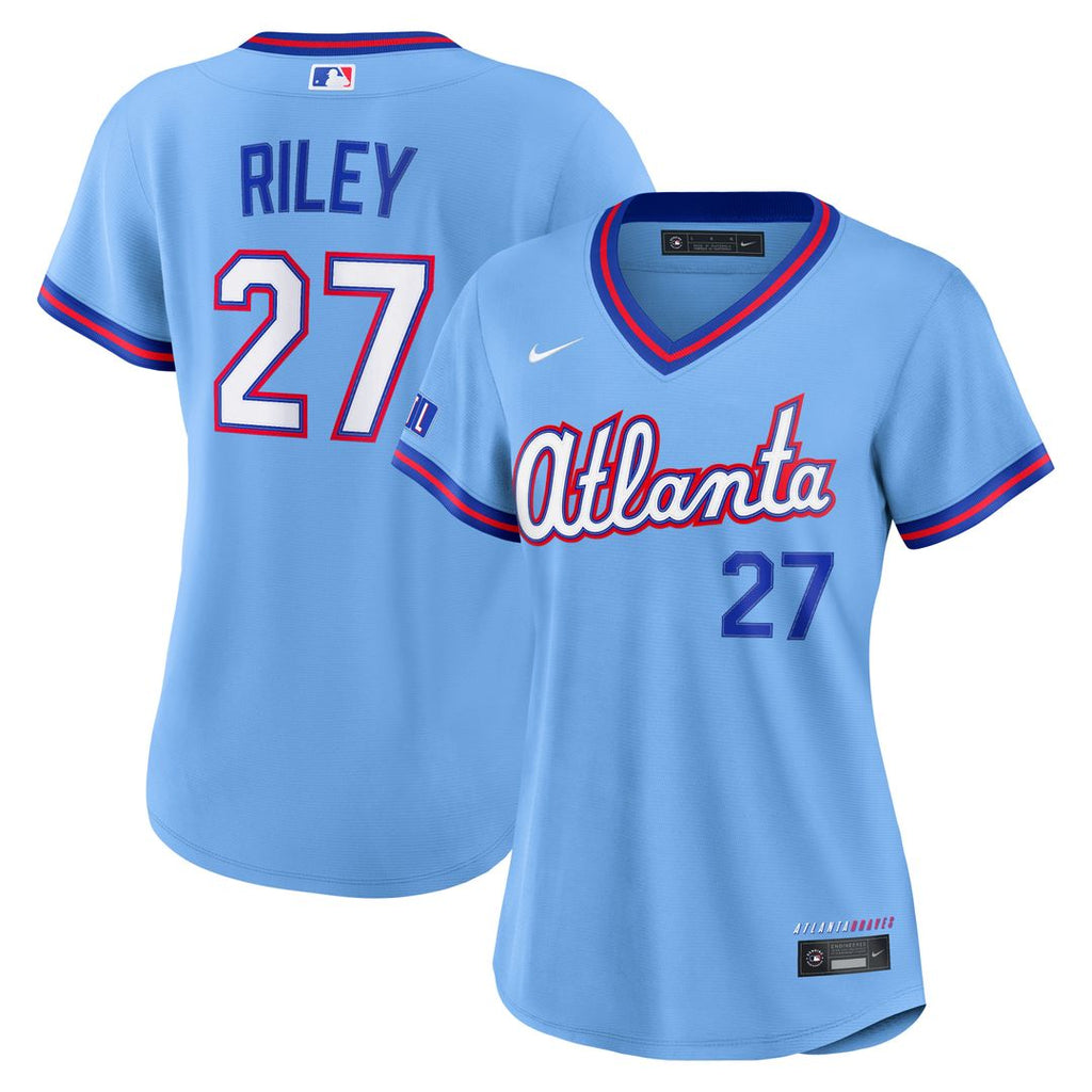Atlanta Braves Austin Riley Women's 2026 City Connect Stadium Jersey - Powder Blue