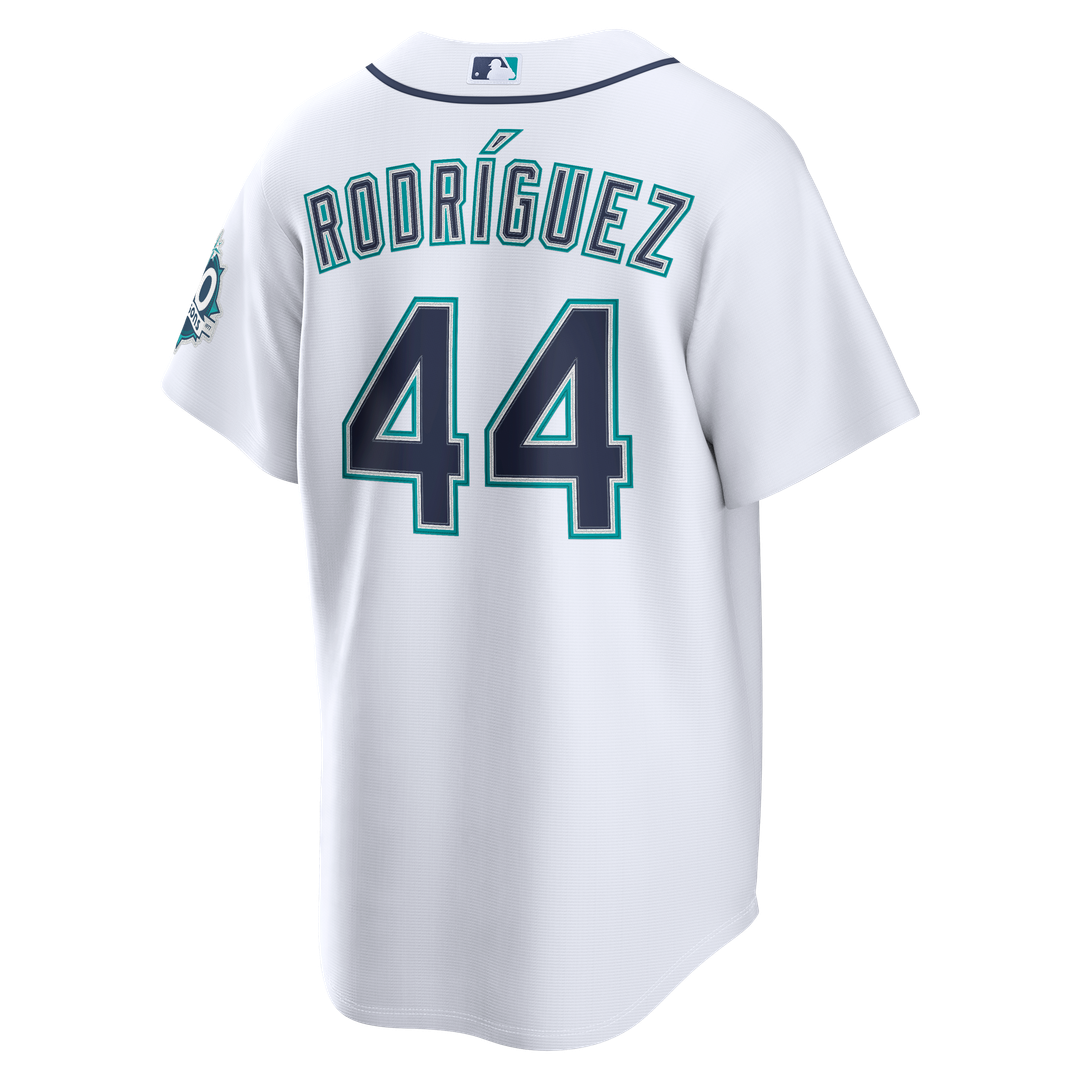 Seattle Mariners Julio Rodríguez Home Stadium 50th Season Patch Jersey - White