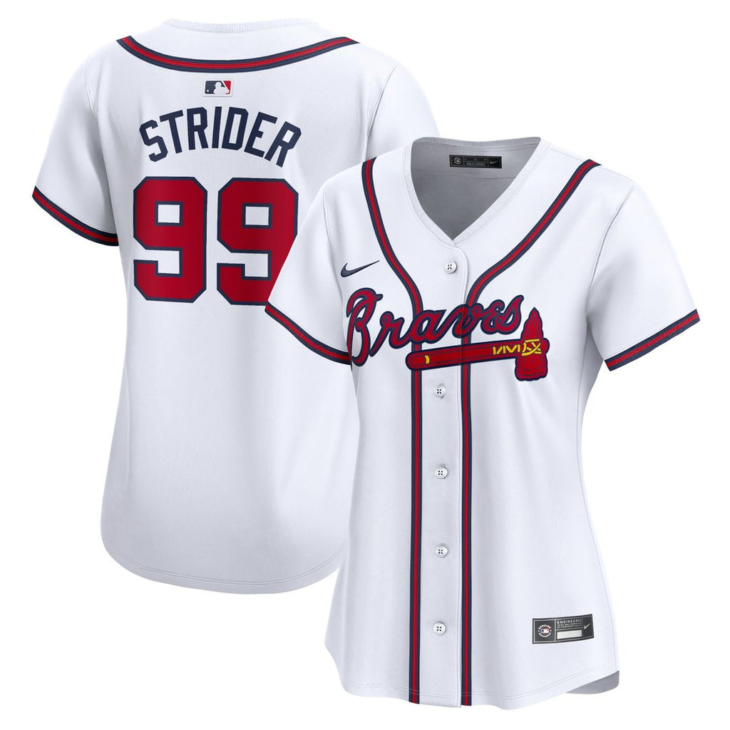 Atlanta Braves Spencer Strider Women's Home Limited Jersey - White