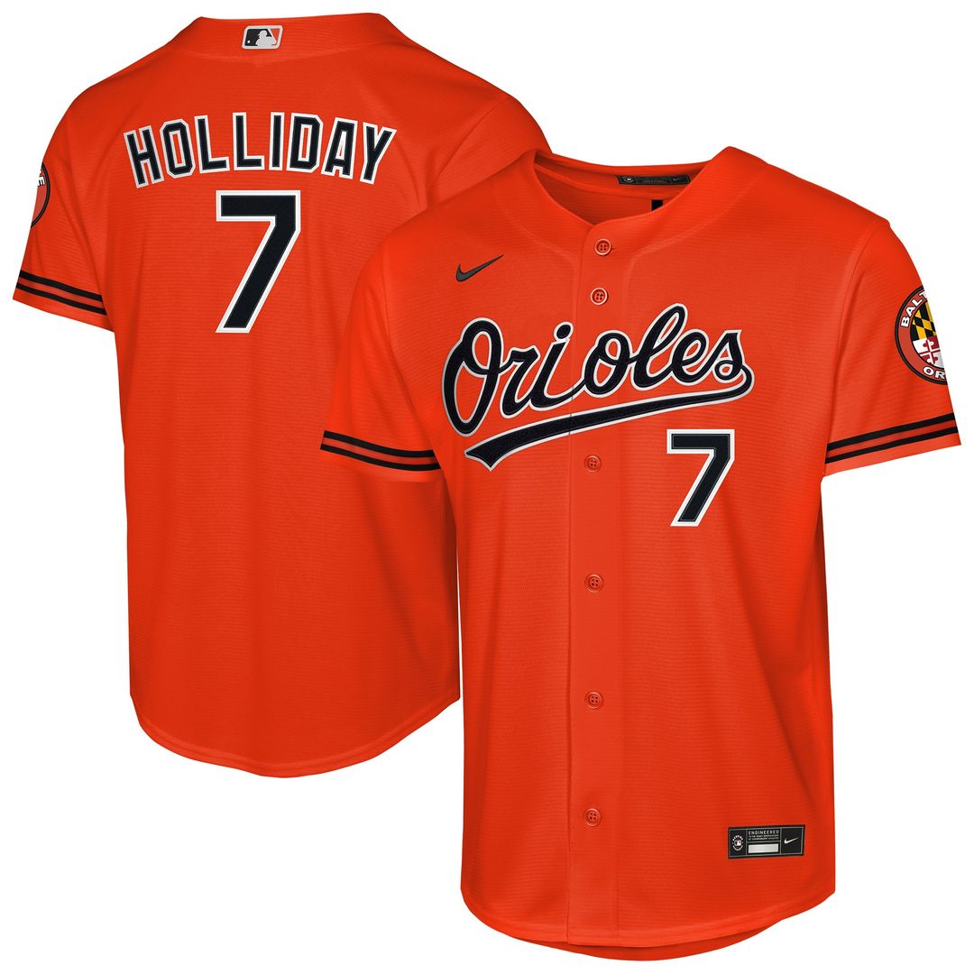 Baltimore Orioles Jackson Holliday Youth Alternate 2 Stadium Jersey - Orange