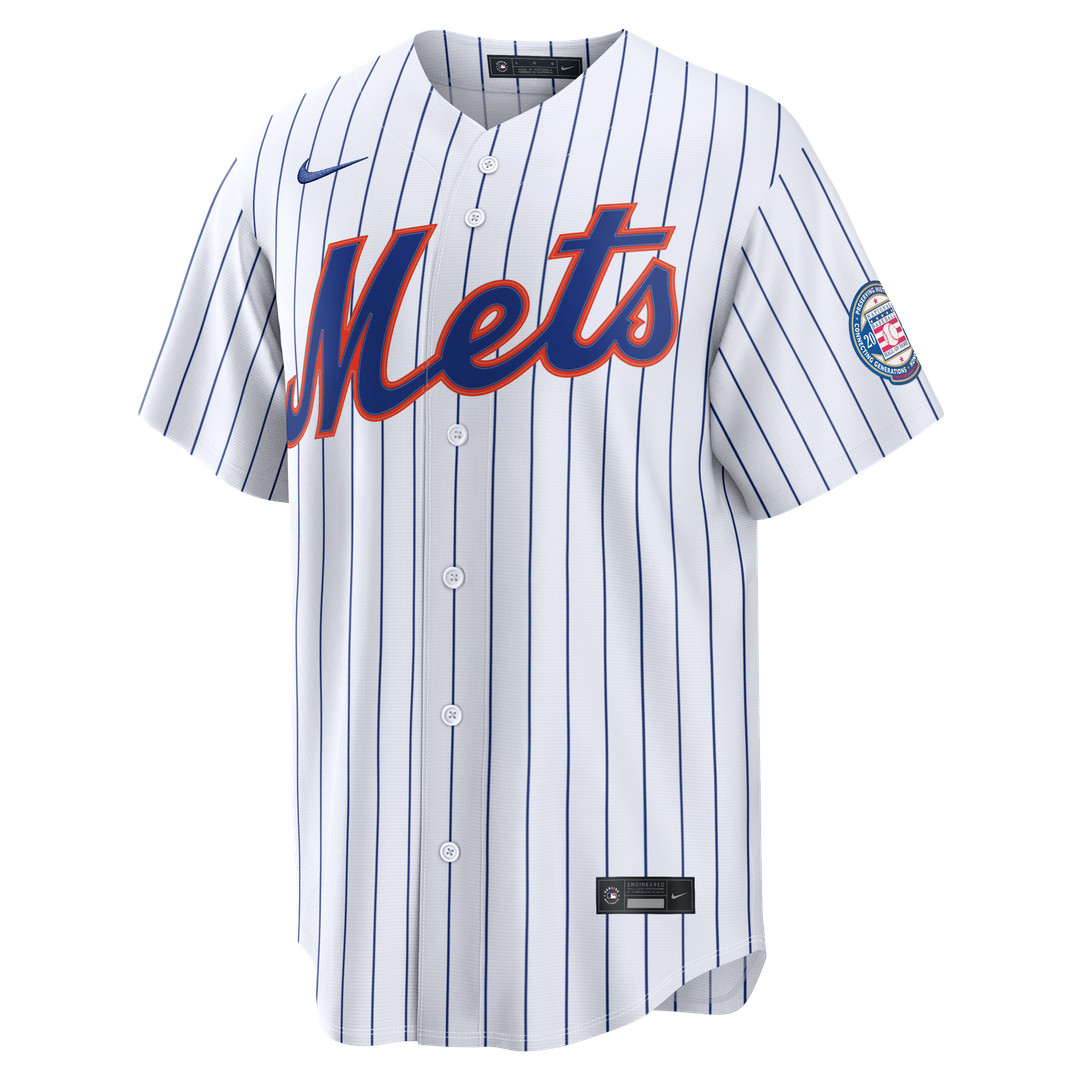 New York Mets Carlos Beltran Home Replica 2026 Hall of Fame Patch Jersey - White