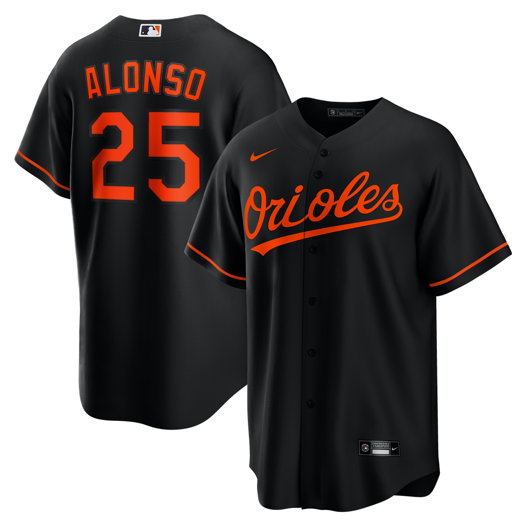 Baltimore Orioles Pete Alonso Alternate Replica Jersey - Black