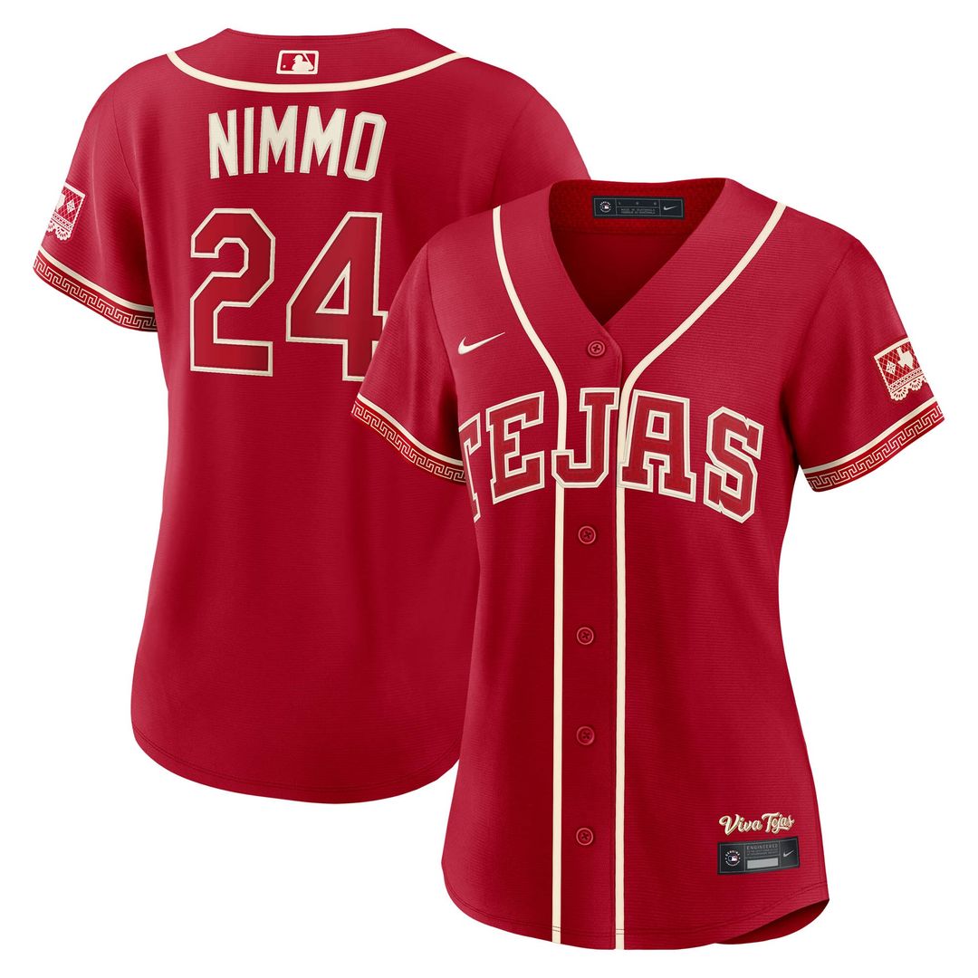 Texas Rangers Brandon Nimmo Women's 2026 City Connect Stadium Jersey - Red