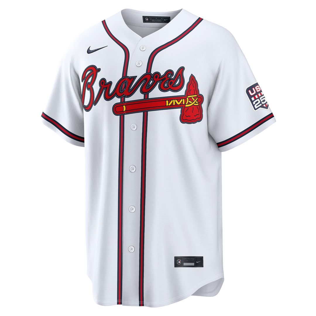 Atlanta Braves Ronald Acuña Jr. USA 250 Fourth of July Home Stadium Jersey - White