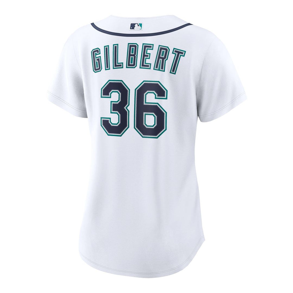 Seattle Mariners Logan Gilbert Women's Home Replica Jersey - White