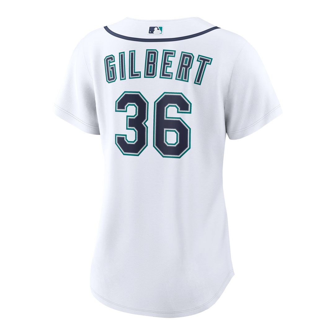 Seattle Mariners Logan Gilbert Women's Home Replica Jersey - White