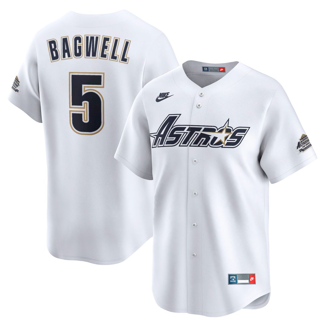 Houston Astros Jeff Bagwell Throwback Cooperstown Limited Jersey - White