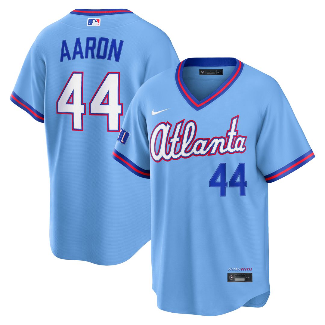 Atlanta Braves Hank Aaron 2026 City Connect Stadium Jersey - Powder Blue