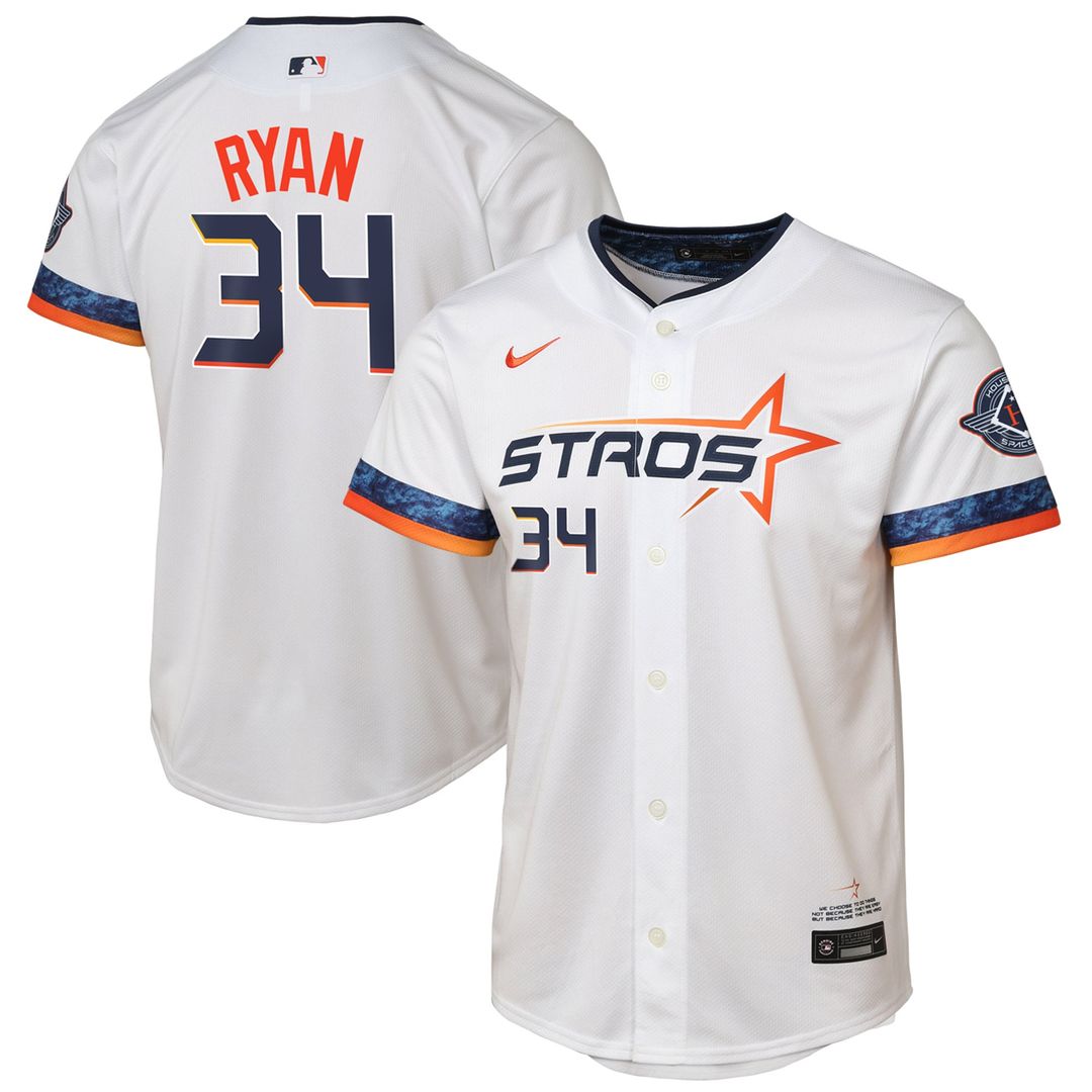 Houston Astros Nolan Ryan Youth 2025 City Connect Limited Jersey - White
