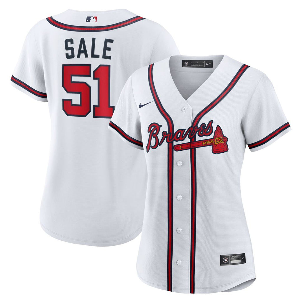 Atlanta Braves Chris Sale Women's Home Replica Jersey - White