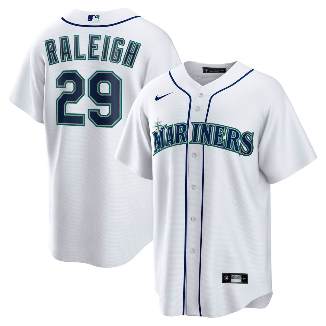 Seattle Mariners Cal Raleigh Home Replica Jersey - White