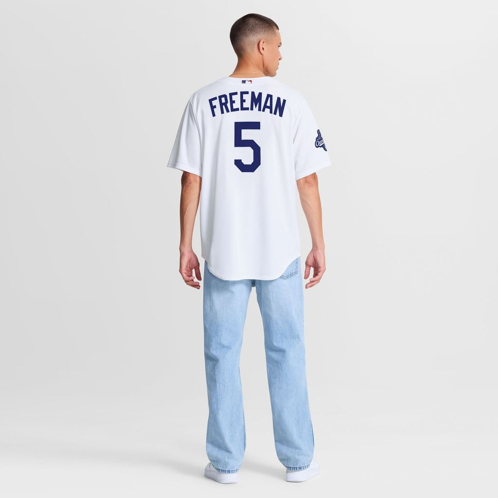 Los Angeles Dodgers Freddie Freeman Home 2025 World Series Champions Replica Jersey - White