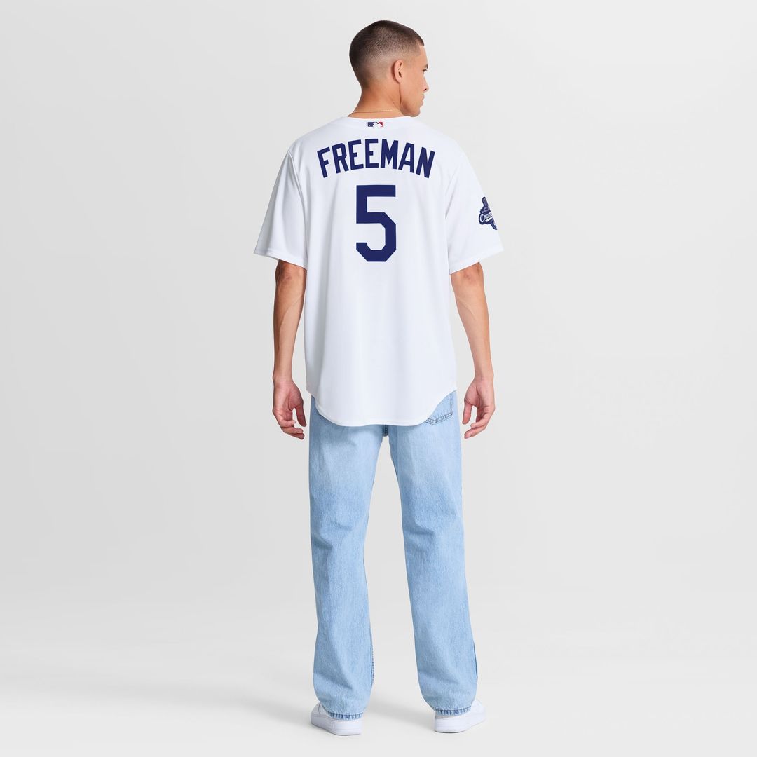 Los Angeles Dodgers Freddie Freeman Home 2025 World Series Champions Replica Jersey - White