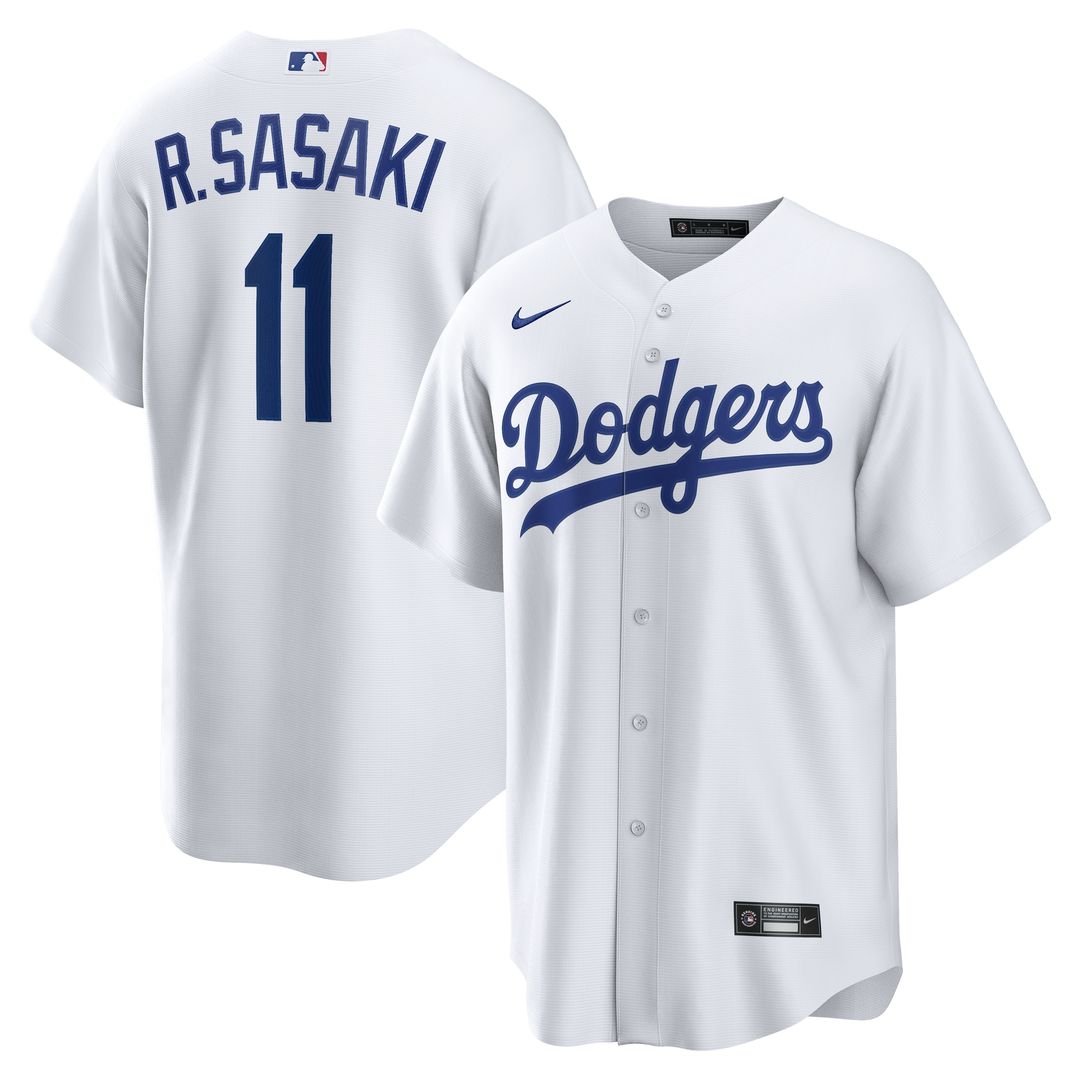 Los Angeles Dodgers Rōki Sasaki Replica Jersey - White