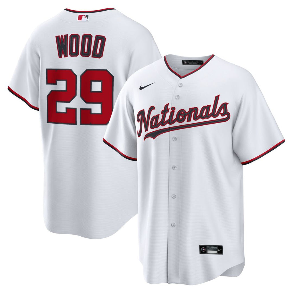 Washington Nationals James Wood Home Replica Jersey - White