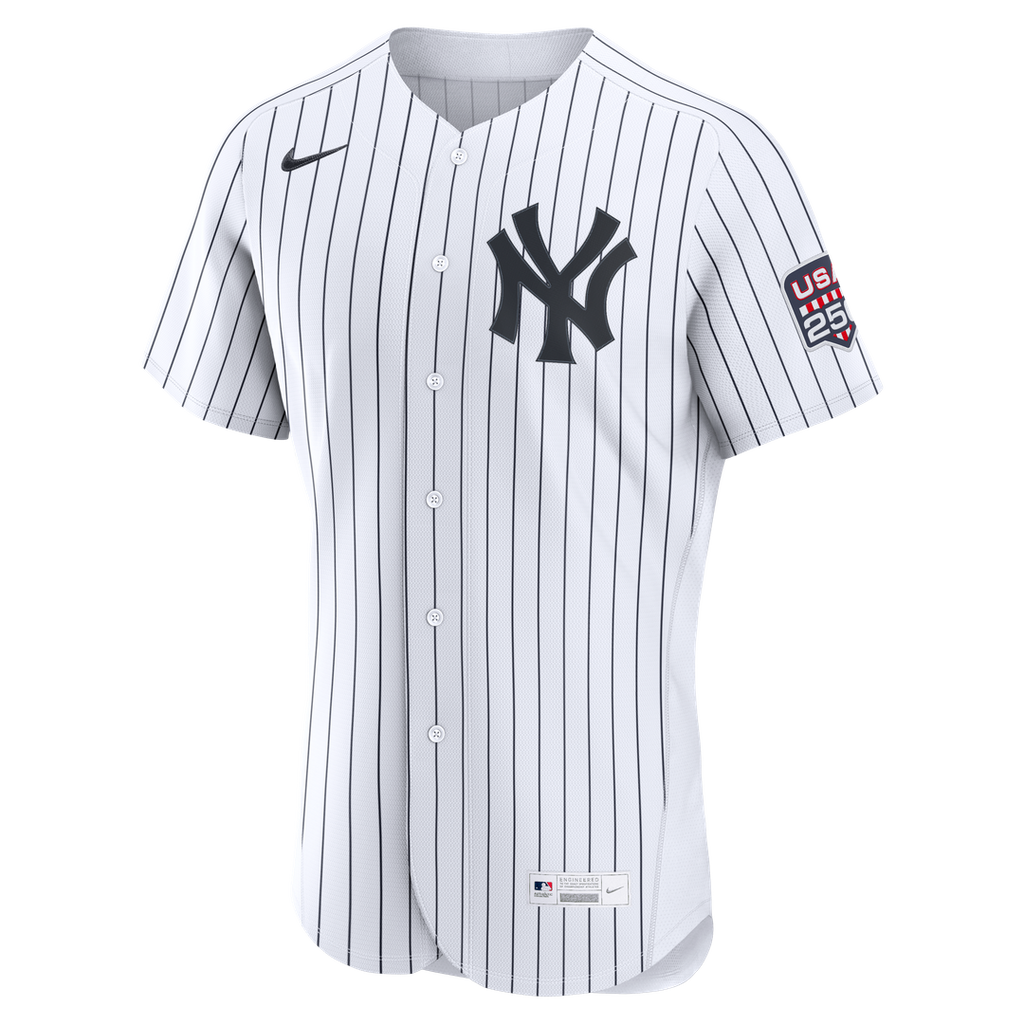 New York Yankees Aaron Judge USA 250 Fourth of July Home Authentic Jersey - White