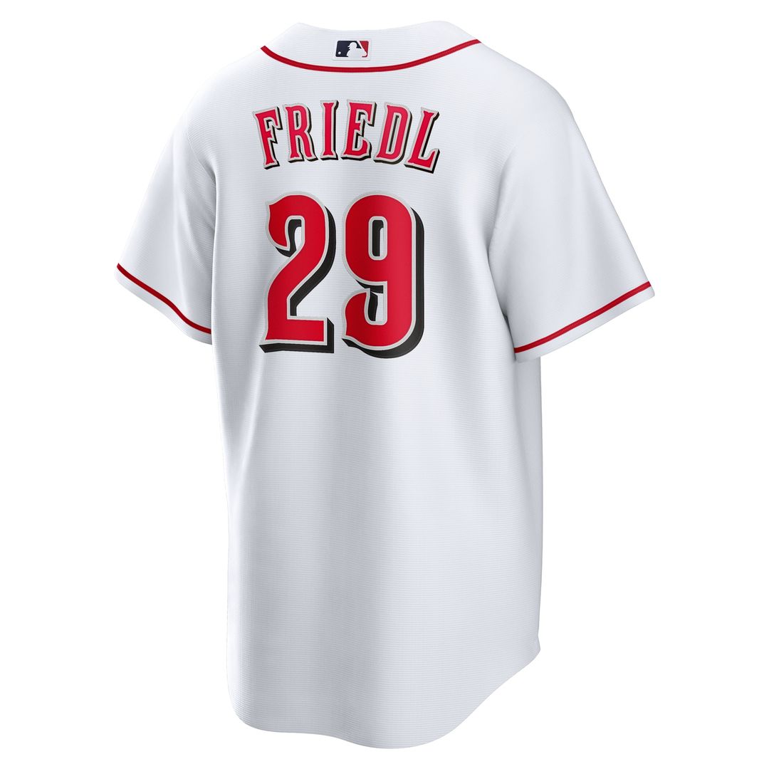 Cincinnati Reds TJ Friedl Home Replica Jersey - White