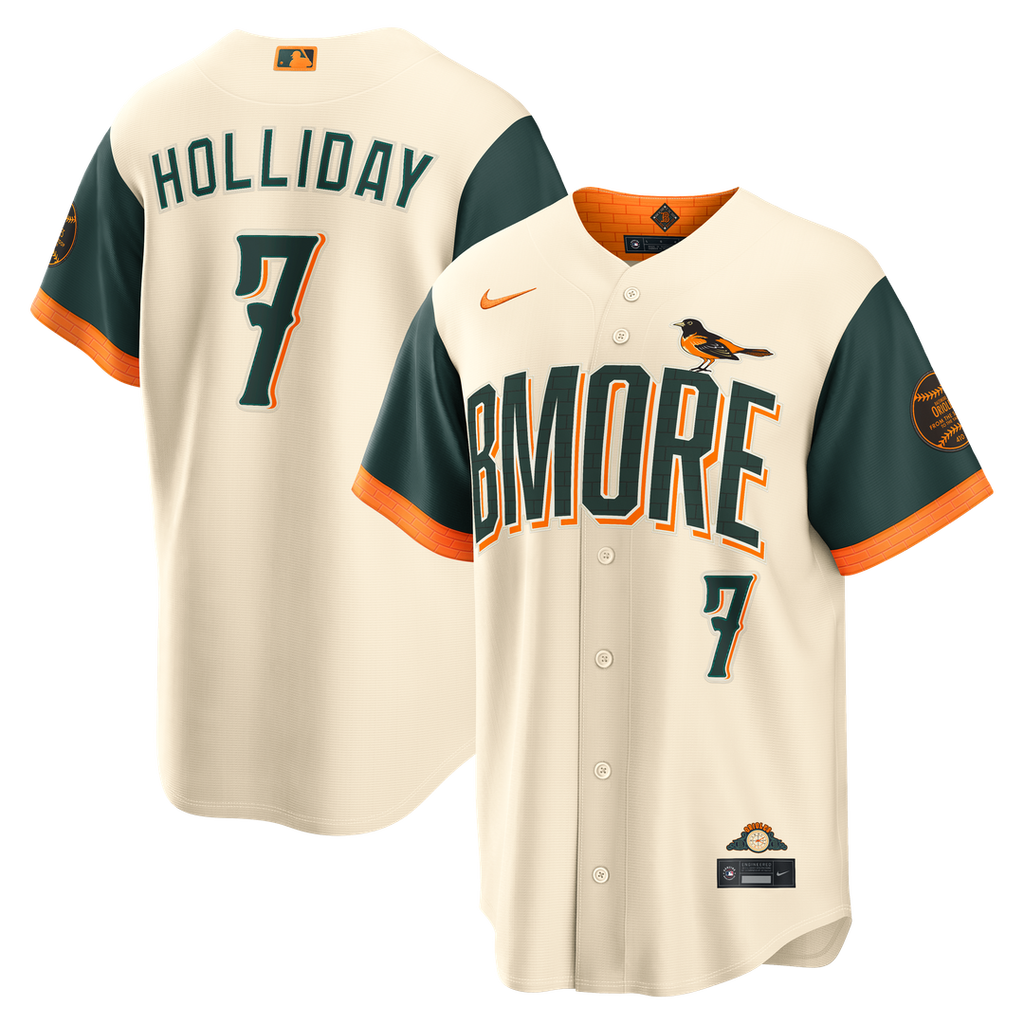 Baltimore Orioles Jackson Holliday 2026 City Connect Stadium Jersey - Cream