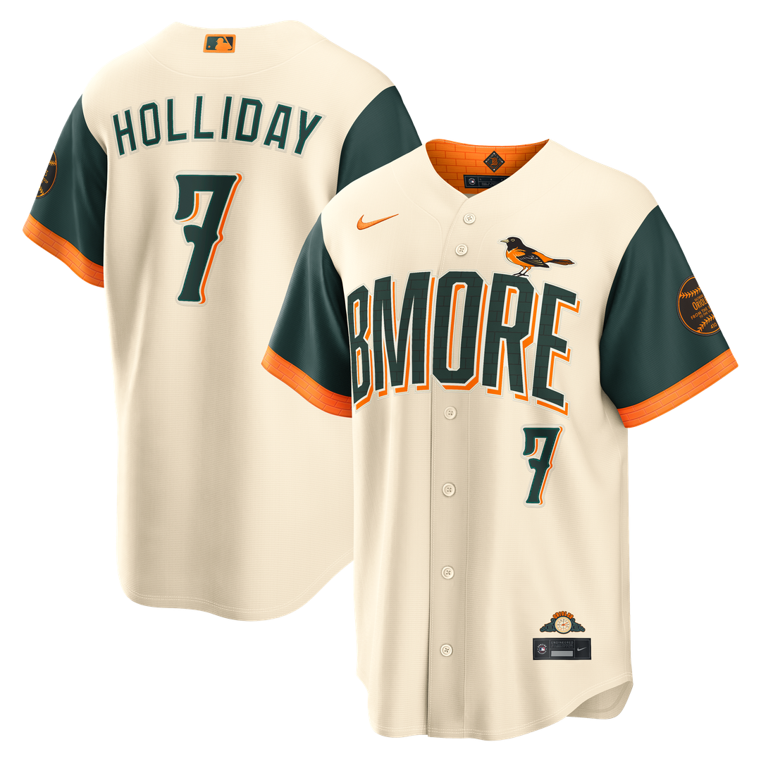 Baltimore Orioles Jackson Holliday 2026 City Connect Stadium Jersey - Cream
