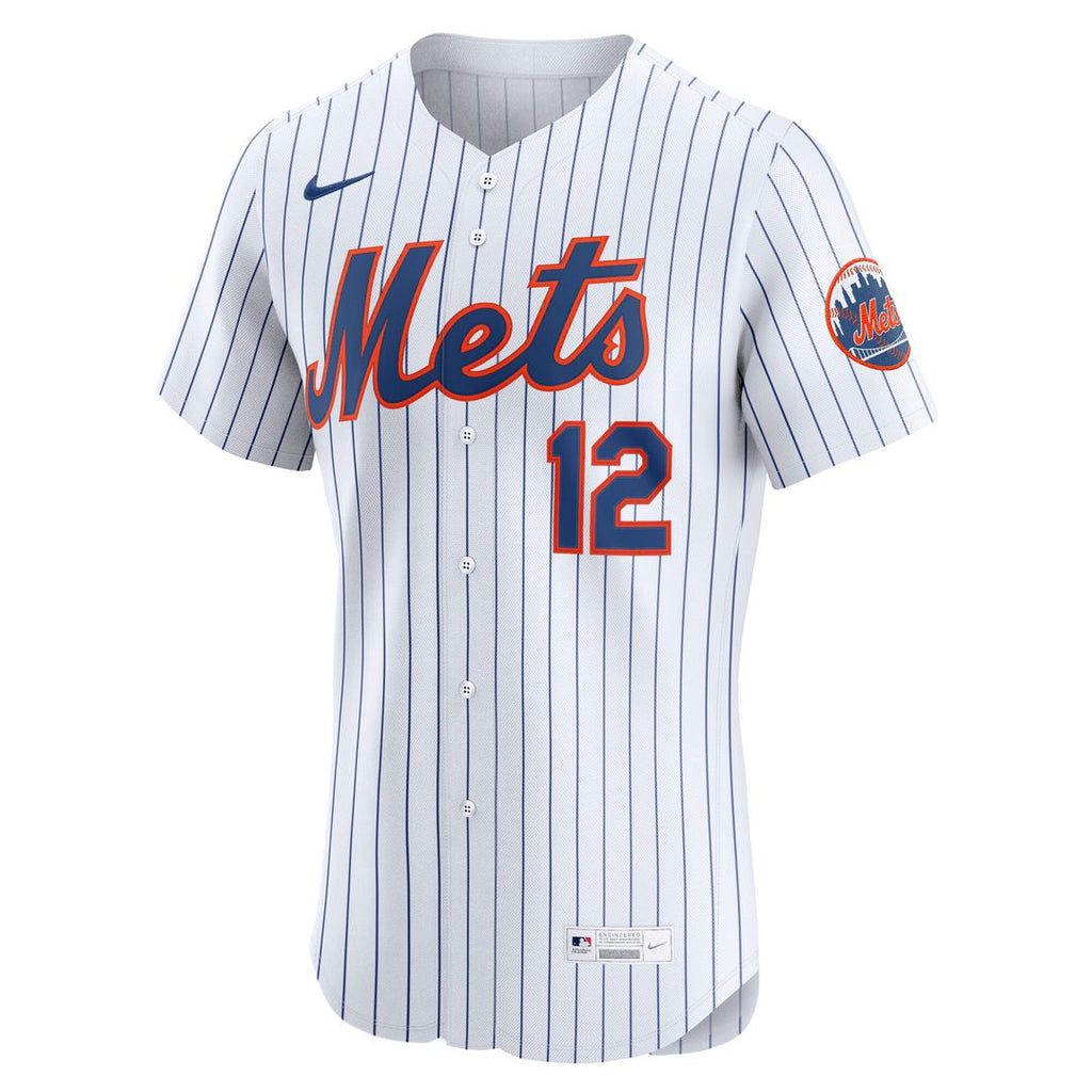 New York Mets Francisco Lindor Home Elite Jersey - White