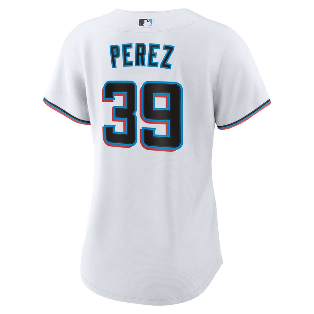 Miami Marlins Eury Perez Women's Home Replica Jersey - White