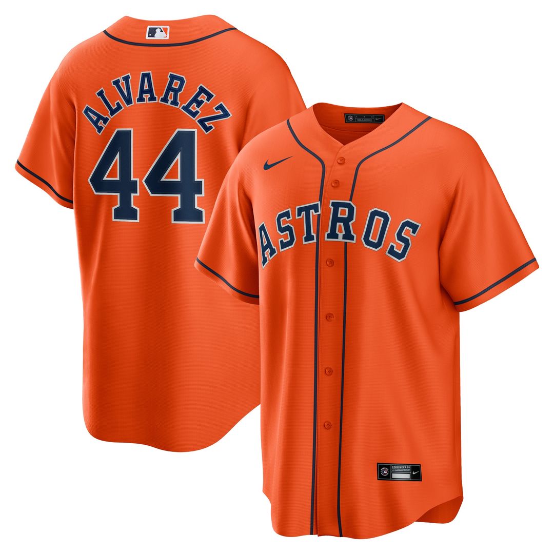 Houston Astros Yordan Álvarez Alternate Replica Jersey - Orange