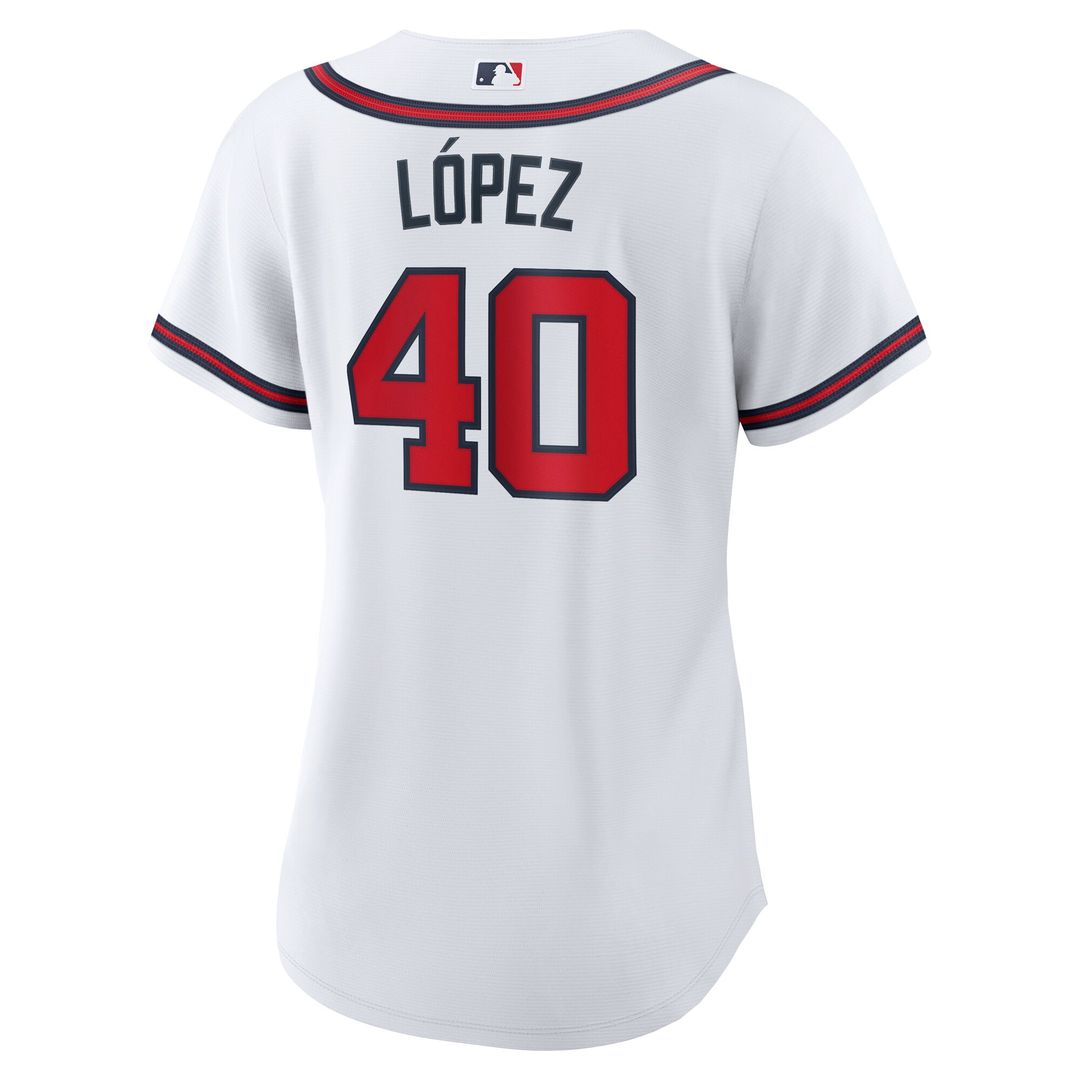 Atlanta Braves Reynaldo Lopez Women's Home Replica Jersey - White