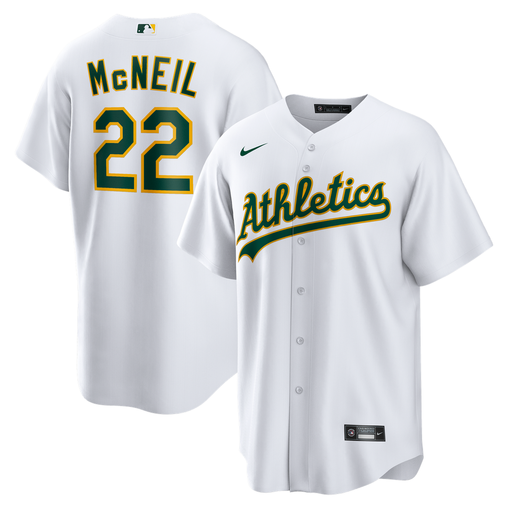 Athletics Jeff McNeil Home Replica Jersey - White