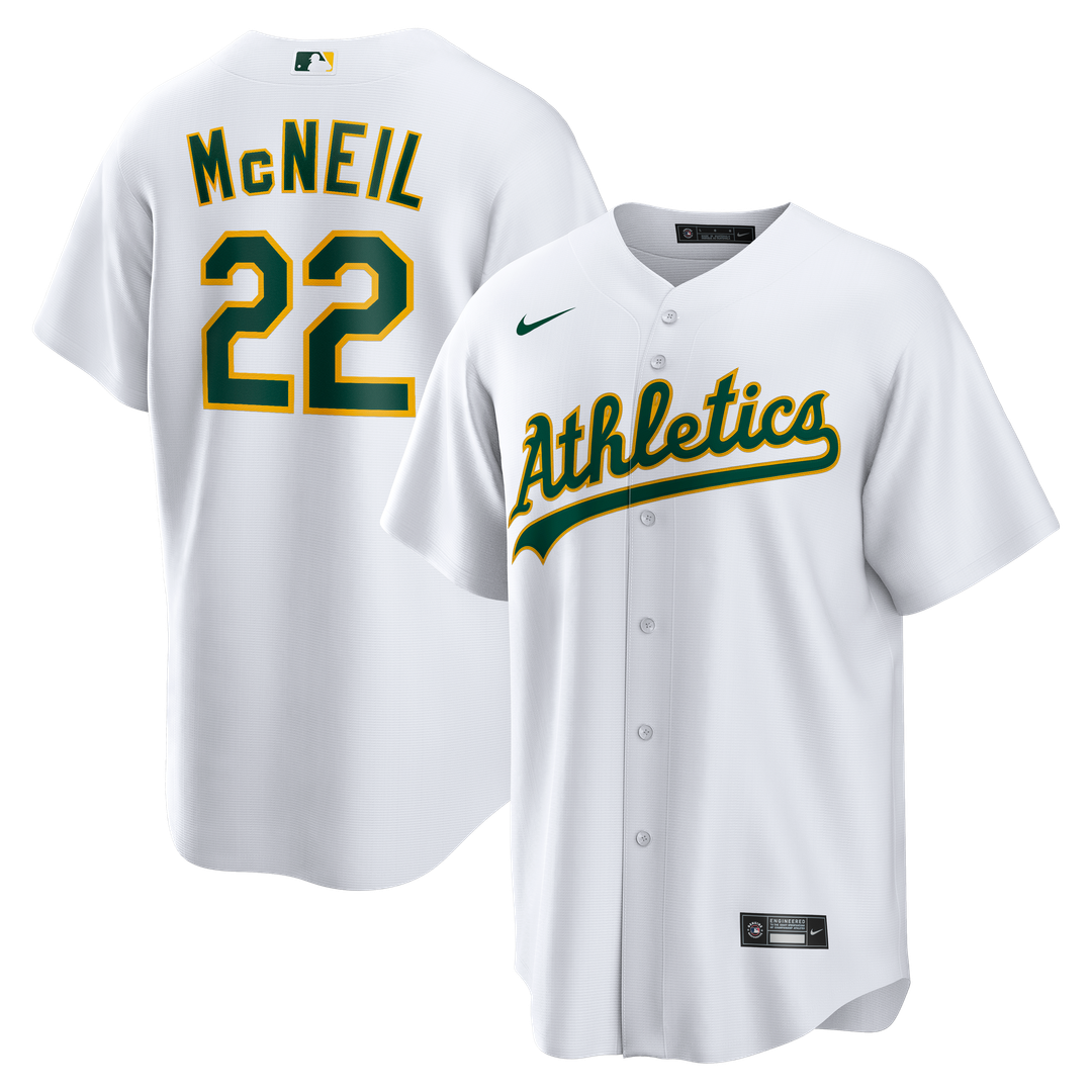 Athletics Jeff McNeil Home Replica Jersey - White