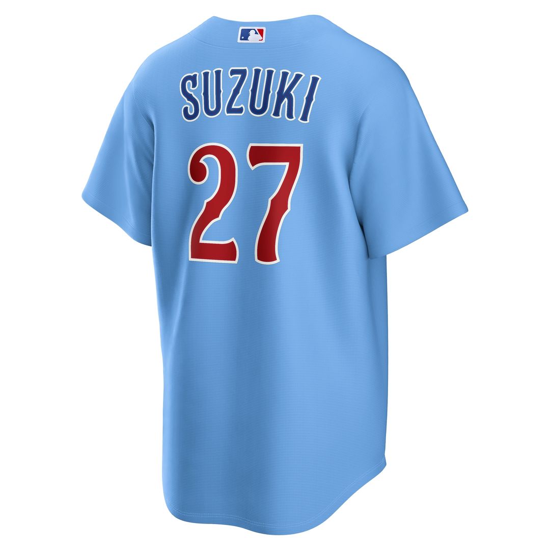 Chicago Cubs Seiya Suzuki Alternate Replica Jersey - Light Blue