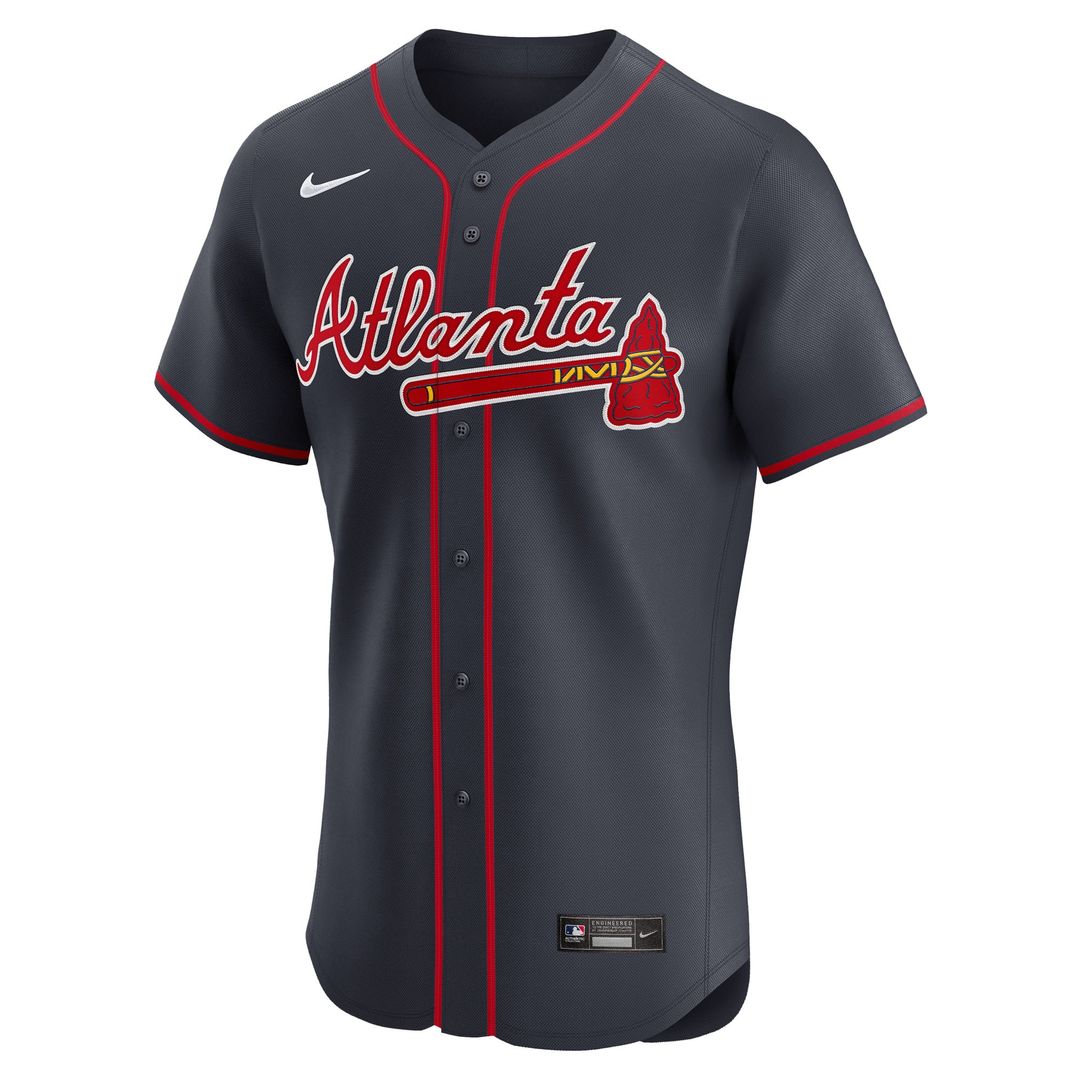 Atlanta Braves Ronald Acuña Jr. Alternate Elite Jersey - Navy